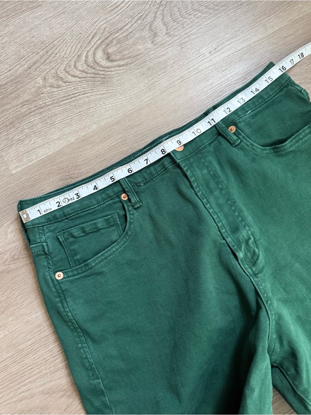 Dear John Fiona Green Wide Leg Jeans Size 31 Raw Hem MSRP $116 - Picture 10 of 13